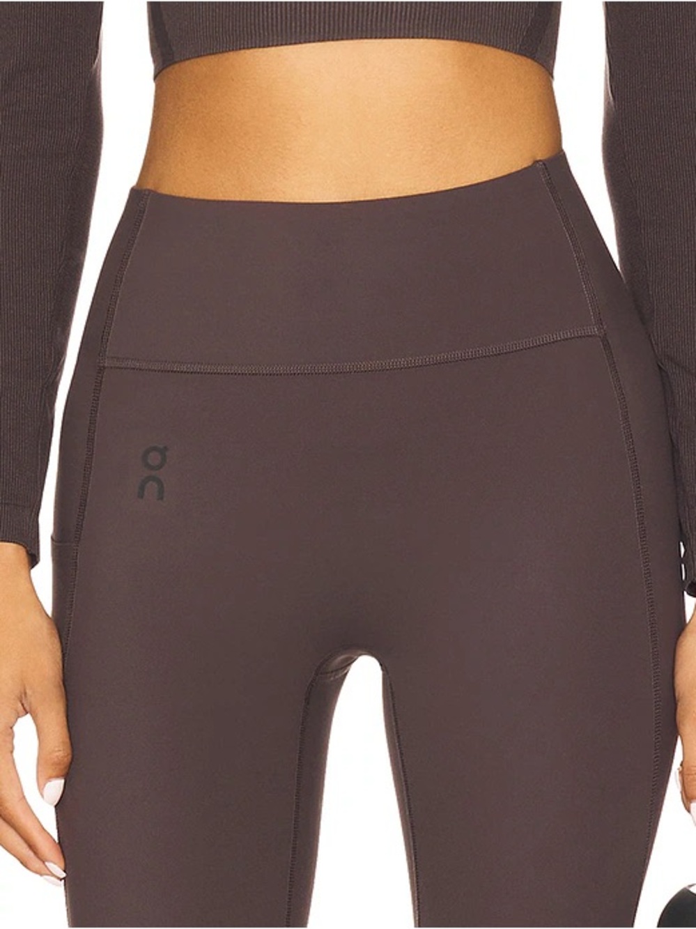 ON Running studio tights 7/8 inch in brown